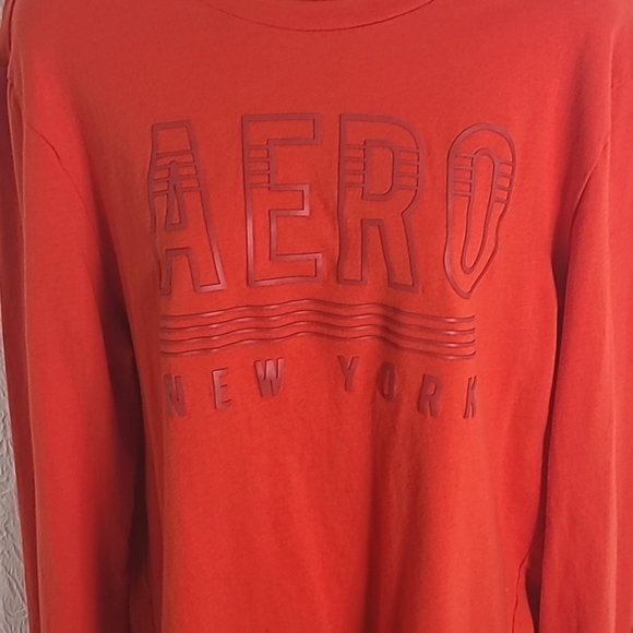 Aeropostale New York Red Long Sleeve T-Shirt with Logo Aero NY on Front, Size XL - Picture 2 of 6
